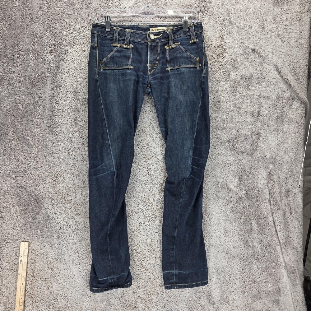 Vintage Levis Engineered Jeans Womens Blue Twisted 10th Anniversary Fits 29x30